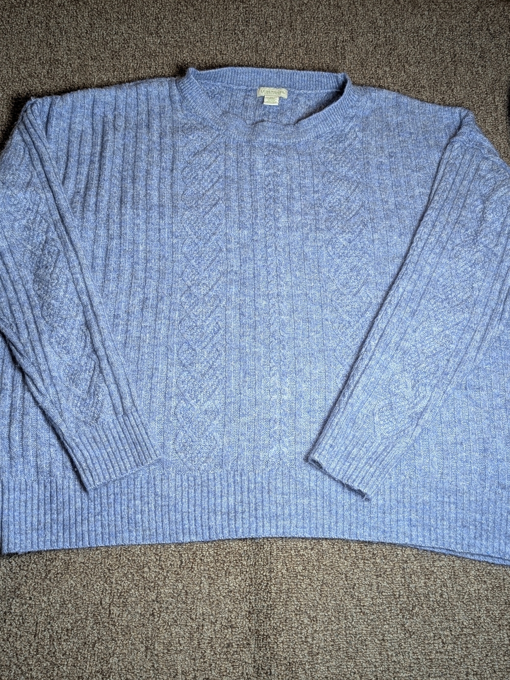 Legendary Outfitters Blue Cable Knit Sweater XL